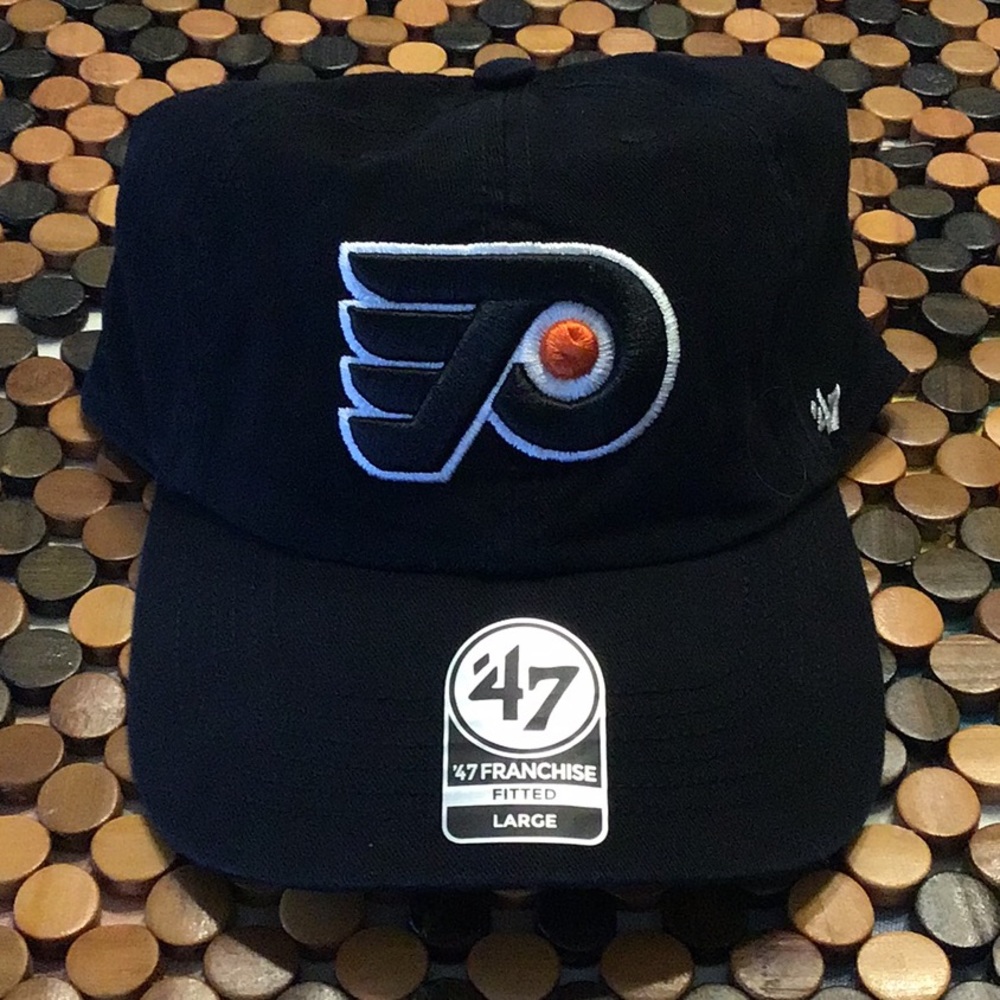 Men’s Philadelphia Flyers ‘47 Black Team Franchise Fitted Hat Large - Picture 3 of 15